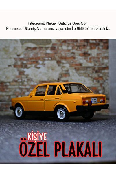 bebeym Kişiye Özel Plakalı Metal Araba Murat 131