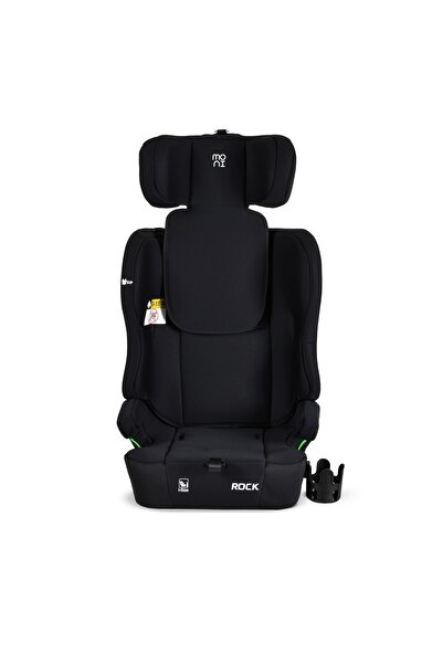 Moni Scaun auto fara isofix Rock, omologat R129/i-Size, cu suport pahar si jucarii, 76-150 cm, Negru