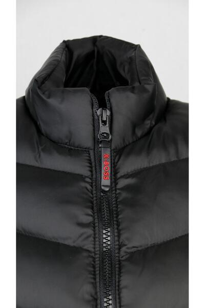 bebegci Black Unisex Children's Straight Stand Collar Regular Puffer Vest