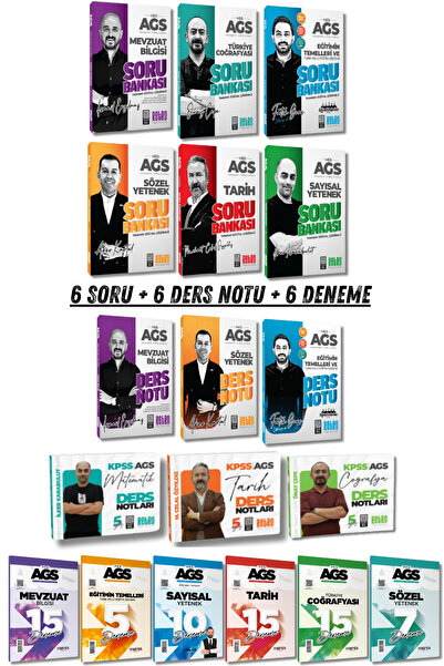 Marka Yayınları 2026 AGS Sayısal Sözel Yetenek Mevzuat Eğitim Tem. Tarih Coğrafya Soru Bankası ve Konu + Deneme