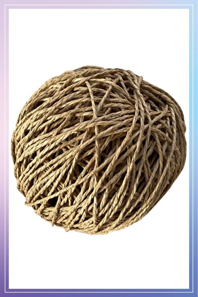 Mai Handmade Doğal Kağıt Ip 50 gr Yaklaşık 45-55 Metre Sarılmış Kağıt Ip Örgü...
