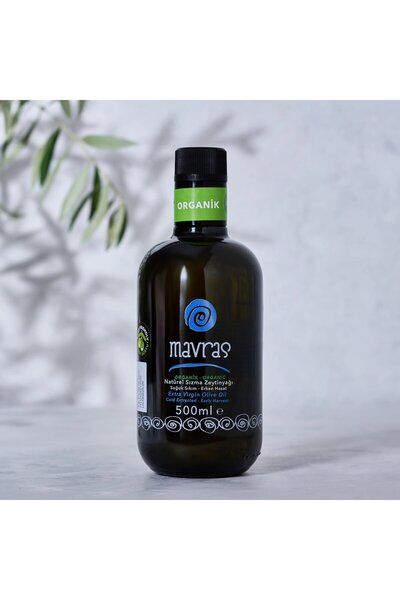 Mavras Organik Natürel Sızma Zeytinyağı 500 ml - Soğuk Sıkım, Erken Hasat