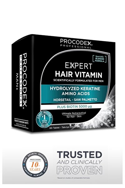 Procodex Man 5000 mcg Biotin, Saw Palmetto, Keratin, Amino Acids, Plant Extra...