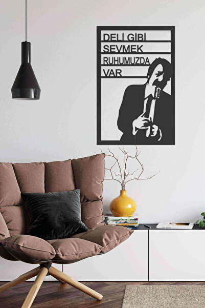RetroLazer Müslüm Gürses Mdf Tablo Deli Gibi Sevmek Ruhumuzda Var