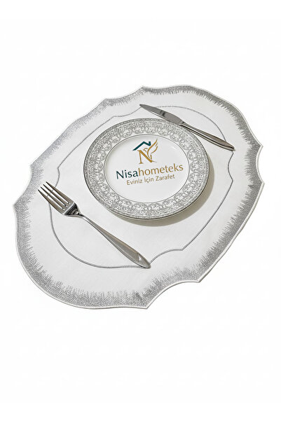 Nisahometeks 6 Τεμάχια Glitter Κεντημένα Λευκά είδη American Service - Λευκά είδη