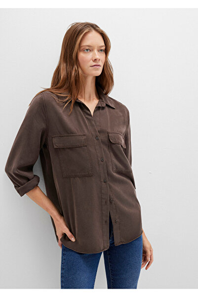 Mavi Kahverengi Tencel TM Liyosel Gömlek Regular Fit / Normal Kesim 1210951-70238