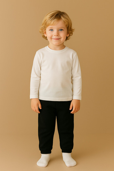 Melekpare Baby Boys and Kids Winter Sweatpants - 94% Cotton and 6% Elastane Basic Pants