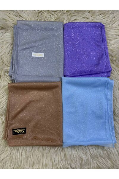 ALDAIYR 4 Pcs Women's Silvery Silver Glitter Evening Dress Shawl