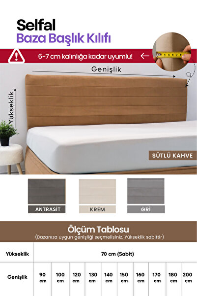 Selfal Baza Yatak Başlık Kılıfı - Tay Tüyü Kapitone Kumaş (Ölçü Seçenekli)
