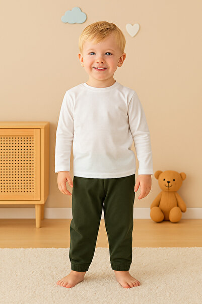 Melekpare Baby Boys and Kids Winter Sweatpants - 94% Cotton and 6% Elastane Basic Pants