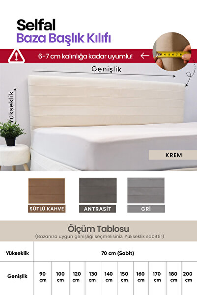 Selfal Baza Yatak Başlık Kılıfı - Tay Tüyü Kapitone Kumaş (Ölçü Seçenekli)