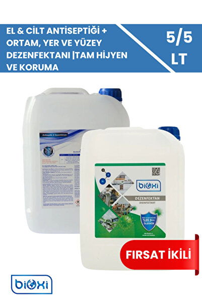 Bioxi Ortam & Yüzey 5 Lt Alkol Ve Qac Bazlı El Ve Cilt Antiseptik 5 Lt | Güçl...