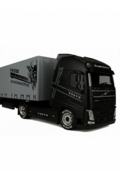 MYTOY Scania, Volvo Model Oyuncak Tır – 46 cm Uzunluk, Hareketli Dorse, 12 Tekerlekli Konteyner Tır