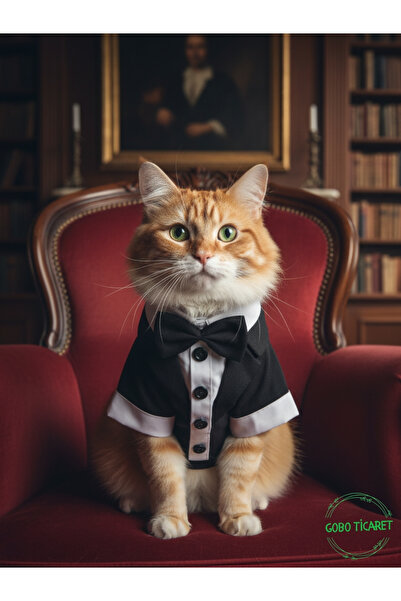 Gobo Black Bow Tie Tuxedo Groomsuit Cat and Dog Dress Gown Suit Xxlarge/Xxl/Size 5