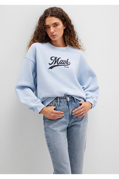 Mavi Logo Baskılı Sweatshirt 1S10419-70813