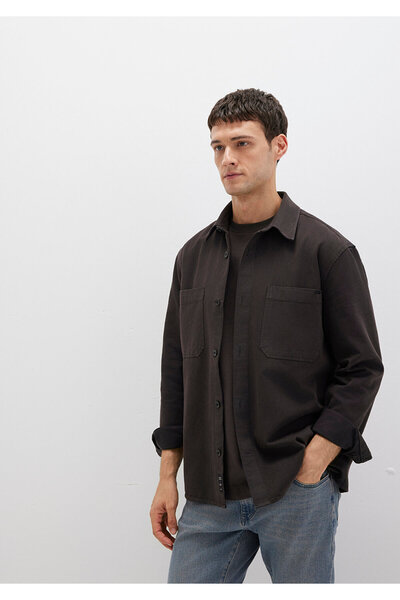 Mavi Tencel TM Liyosel Karışımlı Kahverengi Gömlek Regular Fit / Normal Kesim 0211649-70219