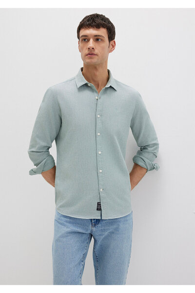 Mavi Yeşil Gömlek Slim Fit / Dar Kesim 0211656-71478