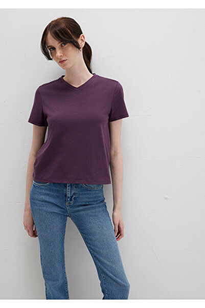 Mavi Mor Basic Tişört Slim Fit / Dar Kesim 1613536-70635