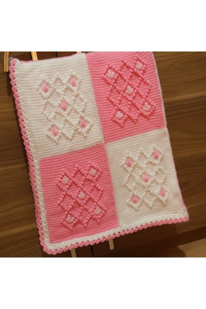 Aykır ı Bebe Aykır-ı Bebe Tunisian Hand Knitted Baby Blanket