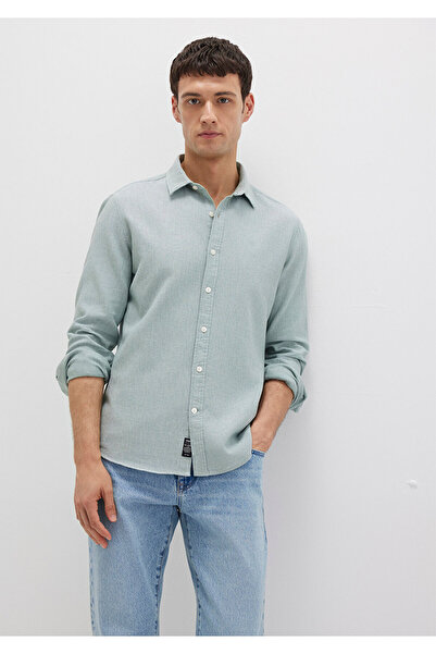 Mavi Yeşil Gömlek Slim Fit / Dar Kesim 0211656-71478