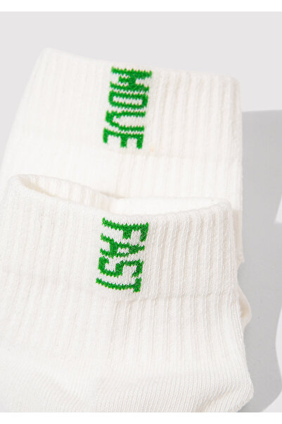 Mavi Move Fast Printed Ecru Booties Socks 0911605-20844