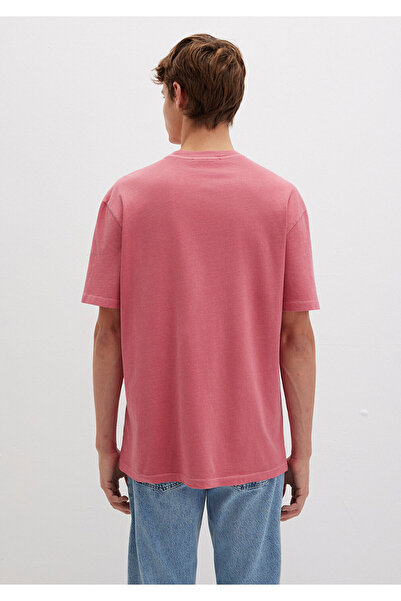 Mavi Jeans Baskılı Pembe Tişört Loose Fit / Bol Rahat Kesim 0612953-71079
