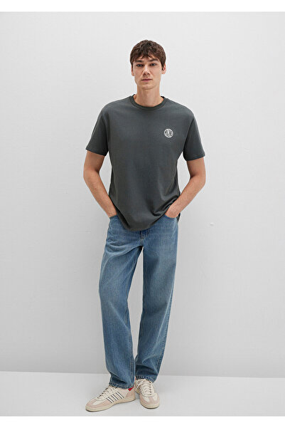 Mavi Logo Baskılı Yeşil Tişört Loose Fit / Bol Rahat Kesim 0613014-71598