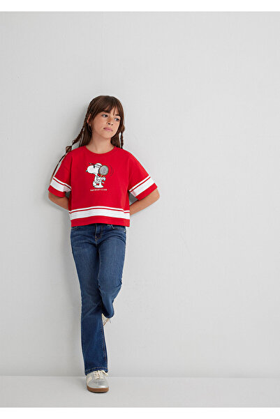 Mavi Peanuts Printed Red T-Shirt Loose Fit / Loose Relaxed Fit 7610372-82054