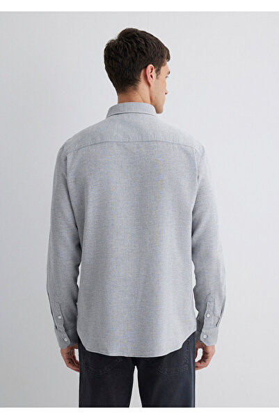 Mavi Gri Gömlek Slim Fit / Dar Kesim 0211390-80196
