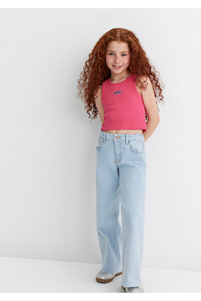 Mavi Logo Baskılı Pembe Atlet Fitted / Vücuda Oturan Kesim 7610336-71111