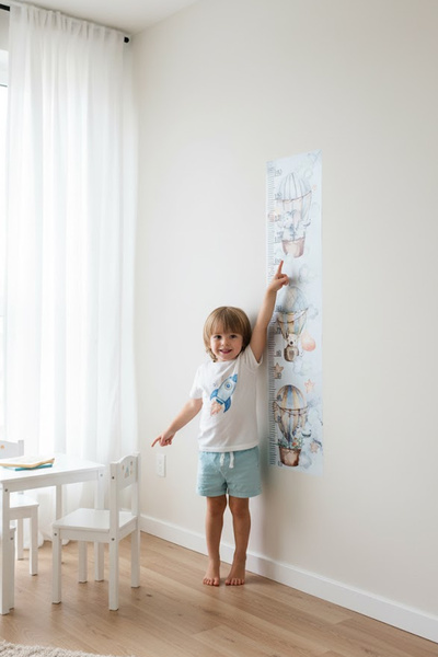 Kt Grup Slatke životinje od balona za merenje visine, zidna naljepnica za deč...