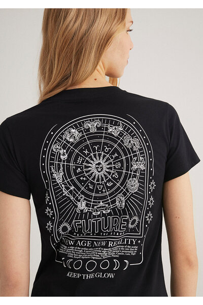 Mavi Astrology Printed Black T-Shirt Semi Slim Fit / Semi Slim Fit 1612947-900