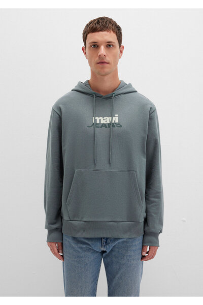 Mavi Logo Baskılı Yeşil Sweatshirt 0S10210-71577