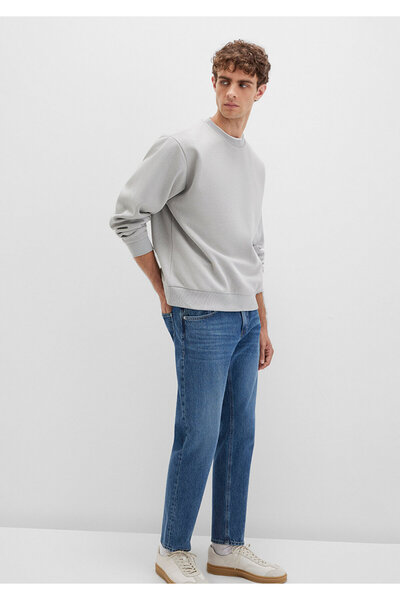 Mavi Bisiklet Yaka Gri Basic Sweatshirt 0S10276-81582
