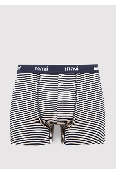 Mavi 3lü Baskılı Lacivert Boxer 0911505-70490