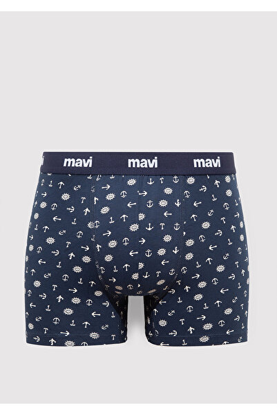 Mavi 3lü Baskılı Lacivert Boxer 0911505-70490