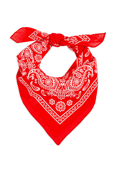 Mavi Baskılı Kırmızı Bandana 1911810-82580