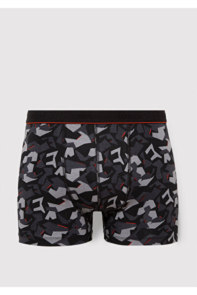 Mavi Kamuflaj Baskılı Siyah Boxer 0911375-900