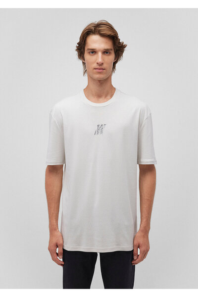 Mavi Pro Logo Baskılı Gri Tişört Loose Fit / Bol Rahat Kesim 0612189-70080