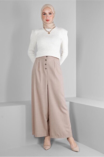 Alvina PANTALONE SA DUGMIĆIMA B Široke nogavice 70457