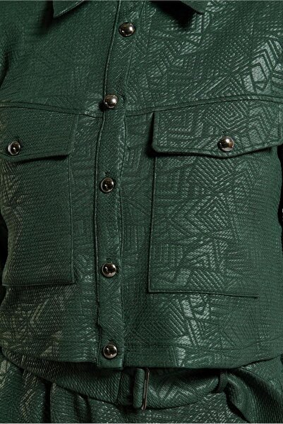 Alvina 45185 Model Jacquard Skirt Suit