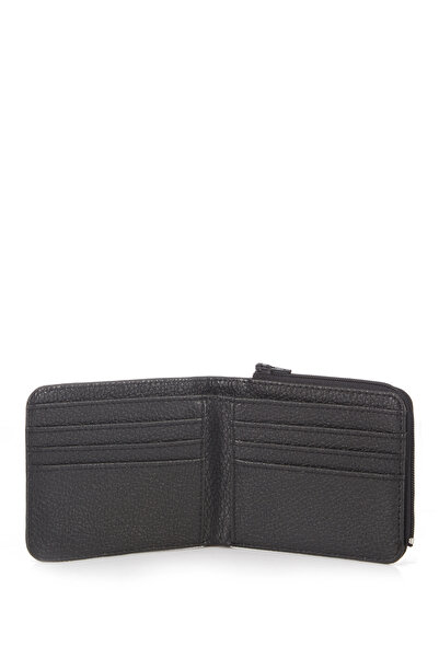 Mavi Schwarze Geldbörse mit Reißverschlussdetail 091361-900