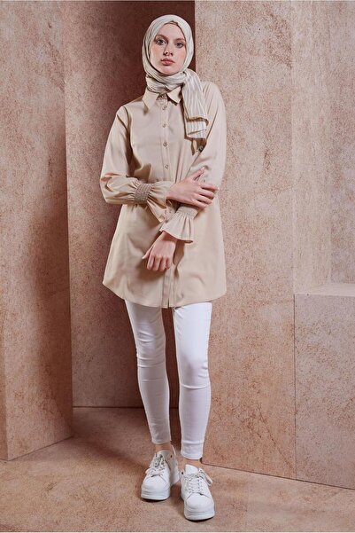 Alvina 44581 Model Shirt Collar Hijab Tunic