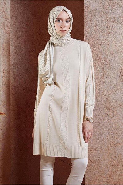 Alvina ÖRGÜ DESENLİ TRİKO TUNİK 44905