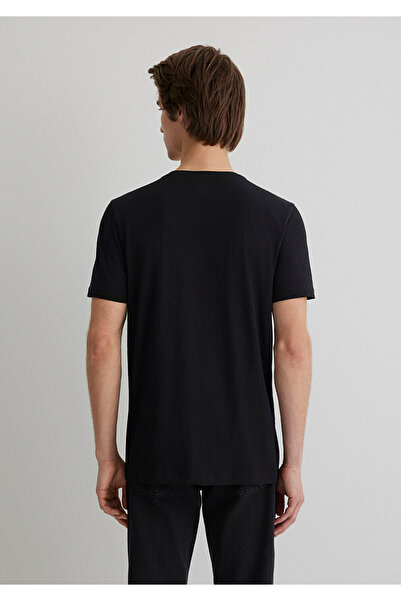 Mavi Black Flamed Fitness T-Shirt - Fitted Cut064681-900