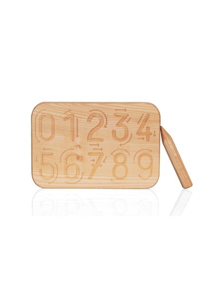tiny wood Natural Wooden Table with Numbers
