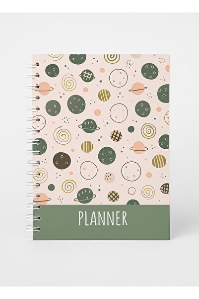 tiny wood 17x24 cm Stickerlı Süresiz Planlama Defteri – Sert Kapaklı Haftalık...