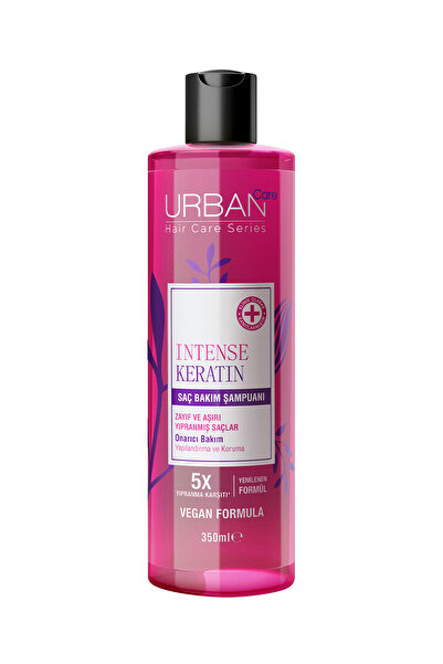 Urban Care Intense Keratin Zayıf ve Yıpranmış Saçlara Özel Onarıcı Saç Bakım Şampuanı-350ml-SERUM HEDİYE
