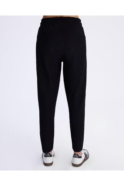 Kappa Panticosa Kadın Siyah Oversize Fit Eşofman Altı