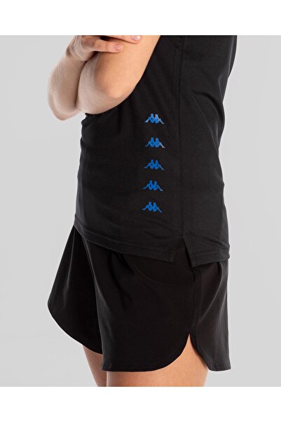 Kappa Survivor Woman Tank 1 Kadın Siyah-Mavi Regular Fit Atlet